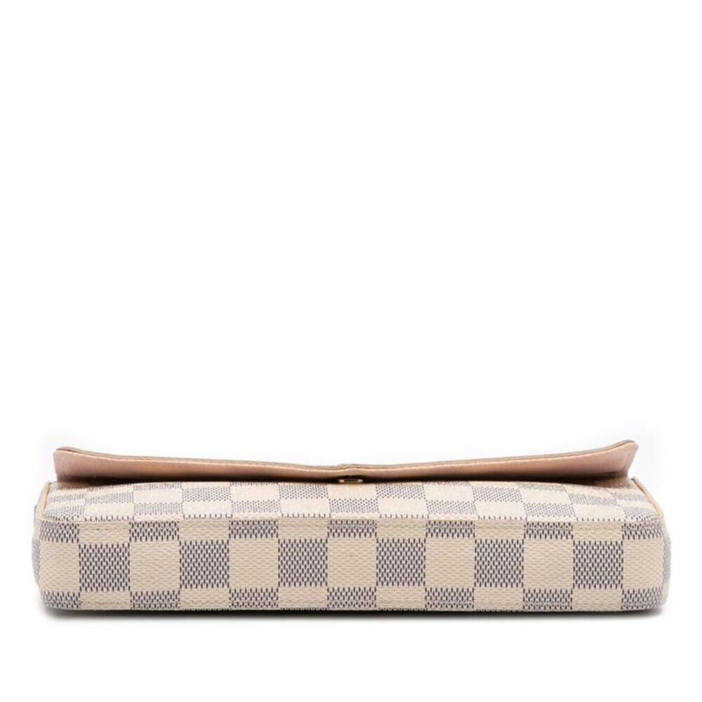 Pre Loved louis vuitton Felicie Chain Wallet Women White Crossbody Bags - Picture 3 of 8